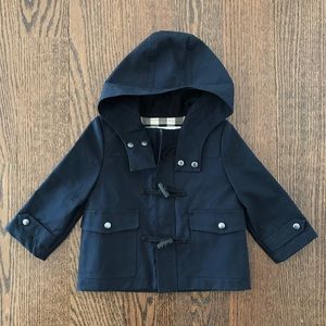 Burberry Baby Navy Duffle Raincoat
